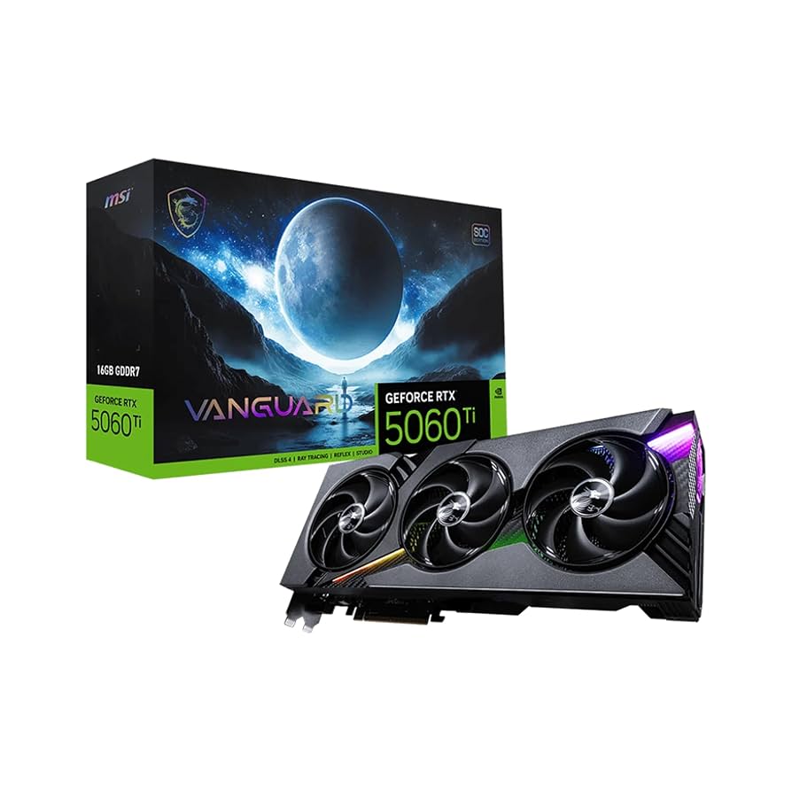 【新品未使用】MSI VANGUARD RTX 5060ti 16G MSI Gaming RTX 5060 Ti 16G Shadow 2X OC Graphics Card (16GB